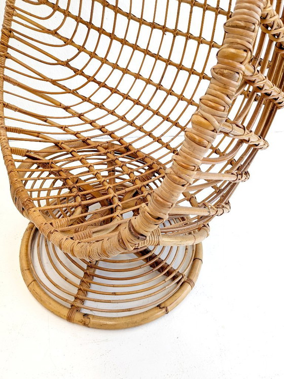 Poltrona vintage in rattan a forma di uovo, anni '60 – Poltrone, Bamboo (photo 4 of 6)