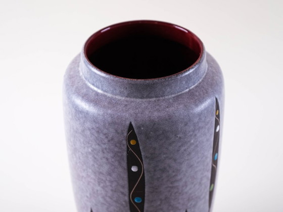 Image 1 of Grey ceramic vase, German design, 1960s, made in West Germany