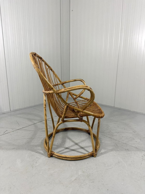 Image 1 of Silla de ratán Rohé Noordwolde años 60