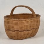 Corbeille à fruits antique (env. 1930), Objets déco, Osier, Marron, Rustic (photo 6 sur 12)