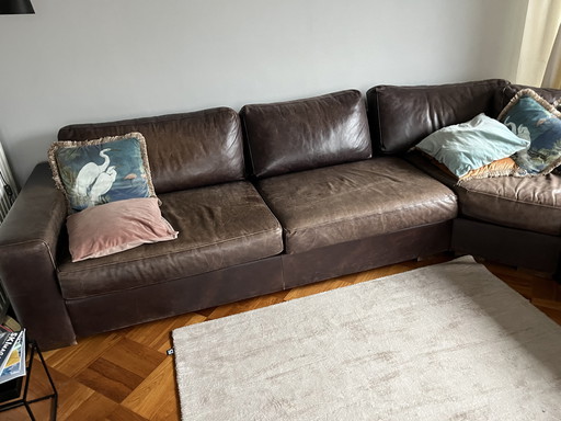 Grote Leren Hoekbank (goossens)