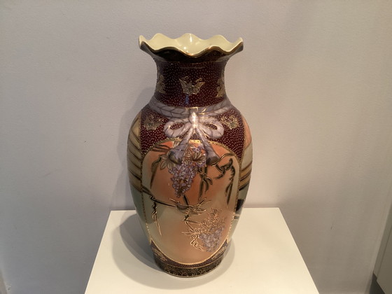 Bellissimo grande vaso in stile Satsuma. – Vasi, Ceramica, Porcellana (photo 3 of 5)