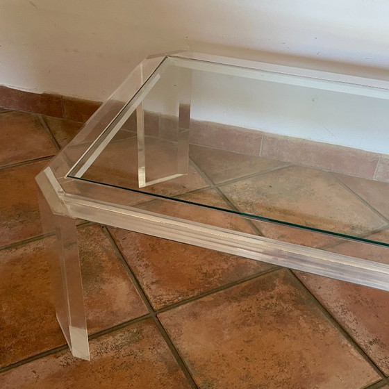 Athena Salontafel van David Lange. 1970. 120x60. – Roche Bobois, Glass, Plexiglass (photo 5 of 6)