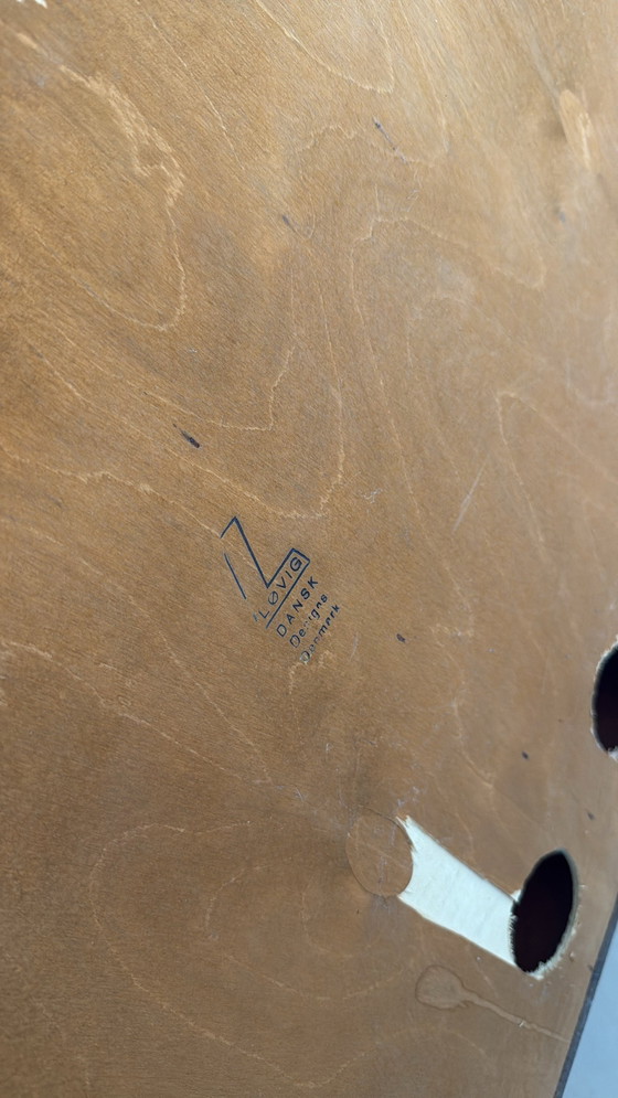 Image 1 of Vintage houten dressoir van het Deens merk Løvig met tambour deuren