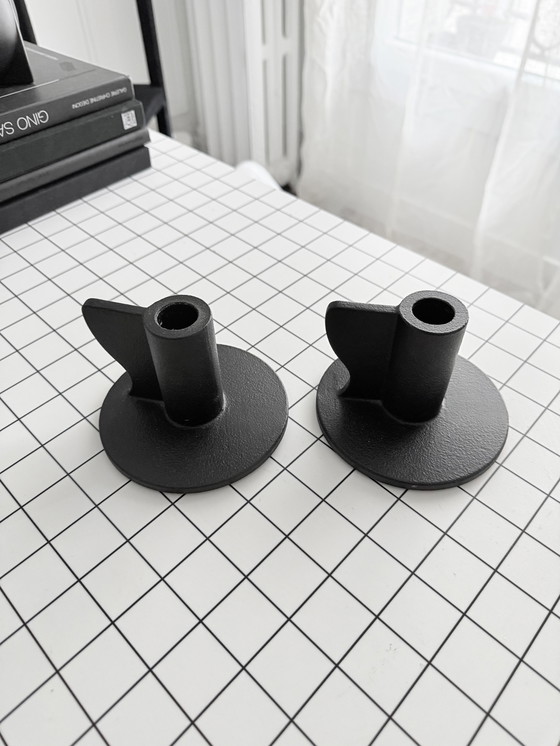 Image 1 of Pair of vintage 1980s IKEA design candlesticks