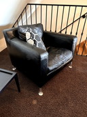 Duo Sessel Set Harry B&B Italia - Schwarzes Leder