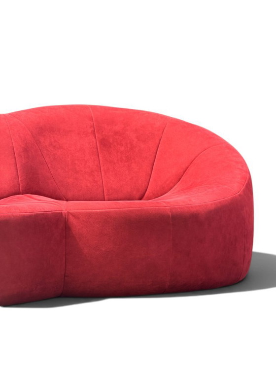 Pierre Paulin Pumpkin Sofa 2-Seater – Ligne Roset, Red Alcantara (Space Age Design) – 2 seaters, Velvet (photo 12 of 22)