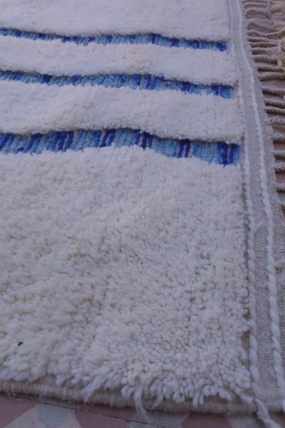 Custom-made blue Moroccan rug, handmade, size 140/260 cm – Aime Té, Rugs & carpets, Wool (photo 5 of 11)