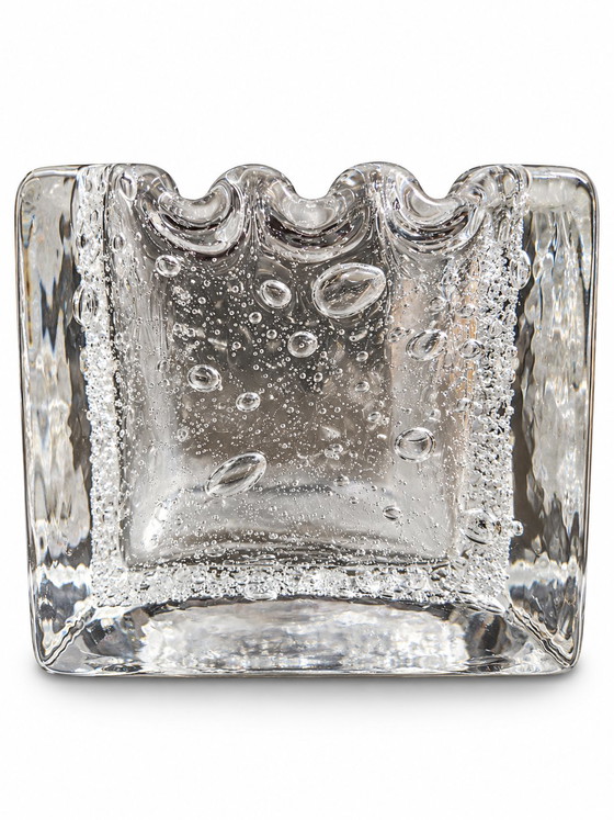 Daum Nancy Svuotatasche/Posacenere Quadrangolare in Vetro Spesso Bolle – Oggetti decorativi, Glass (photo 3 of 7)