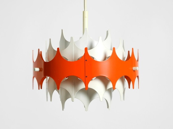 Image 1 of Bellissima piccola lampada a sospensione originale in metallo stile Space Age degli anni '60 di Doria