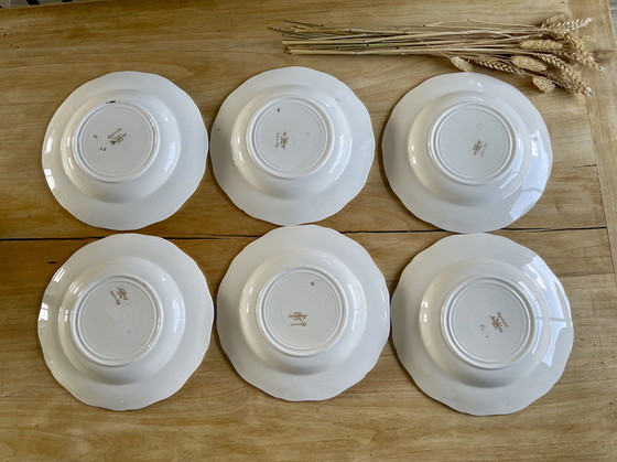 Image 1 of Set of 6 Sarreguemines plates