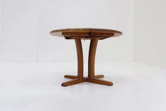 Image 1 of Vintage Danish Round Extendable Dining Table Solid Teak