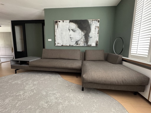 Divano Hofstede Raanhuis con chaise longue e armadio/sidetable