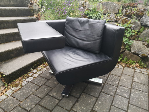 Poltrona Jori Chillap – Red Dot Award, pelle nera, ottime condizioni – fauteuils, Leather