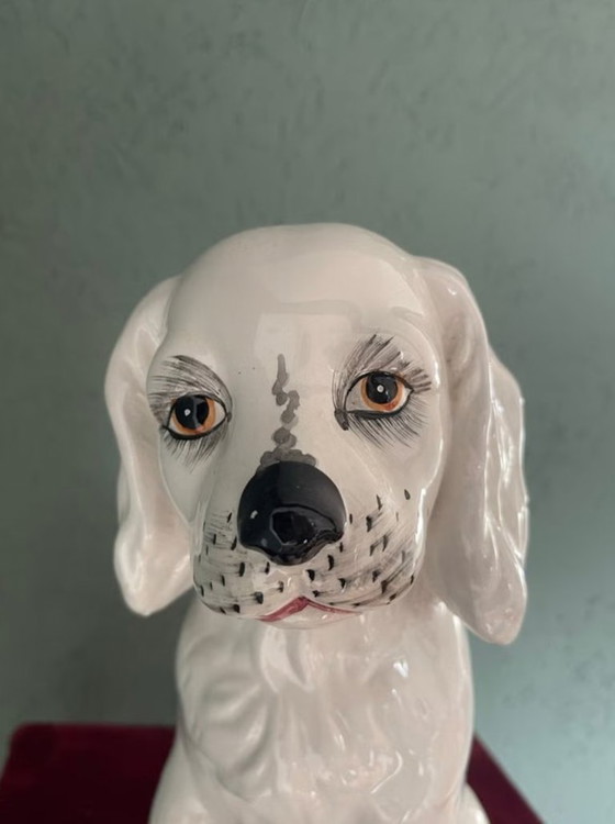 Image 1 of Italian 1970s Ceramic Spaniel Figurine