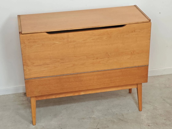 Opbergkist met deksel / minibar van Landsman / Nepozitek 1960 – Opbergkast, Wood, Mid Century Modern (photo 4 of 24)