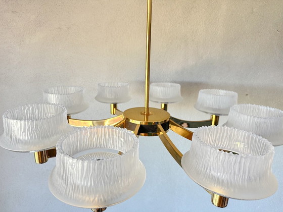 Lampadario Vintage XL Hillebrand – Glass, Metal (photo 14 of 16)