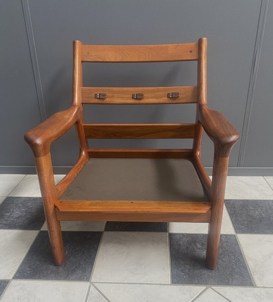 Image 1 of Fauteuil + Hocker Gustav Thams pour A/S Vejen Danemark 1960
