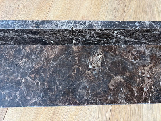 Estante de pared Bolia Aire, mármol marrón, 150 cm, Decoración de pared (foto 10 de 16)