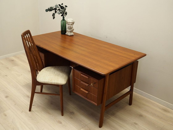Image 1 of Teak desk, Danish design, 1970s, manufacturer: Omann Jun