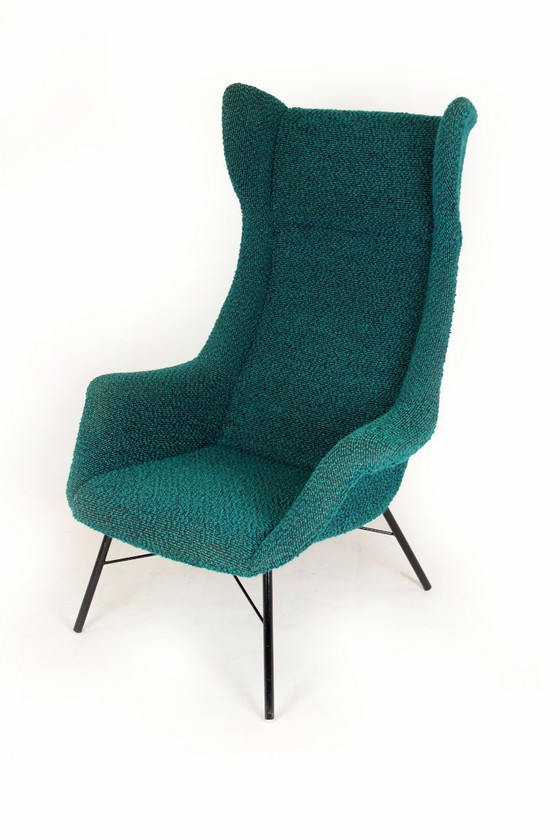 Image 1 of Wingback Lounge Chair van Miroslav Navrátil, Tsjecho-Slowakije, jaren 60