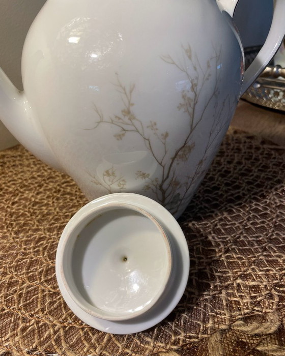 Image 1 of Seltmann Weiden Liane Teapot Bavaria – Vintage Porcelain Teapot with Gold Trim – 20 cm – Germany