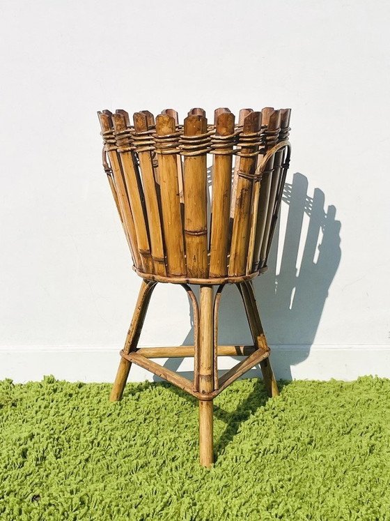 Image 1 of Supporto per piante in bambù * Vintage anni '50 * Porta piante