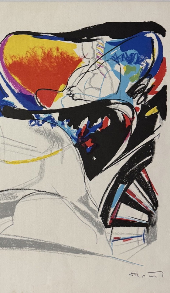 Sandro Trotti Silkscreen Print, 50x70cm, Trotting, Modern Art – Lithographs & prints, Paper (photo 3 of 5)