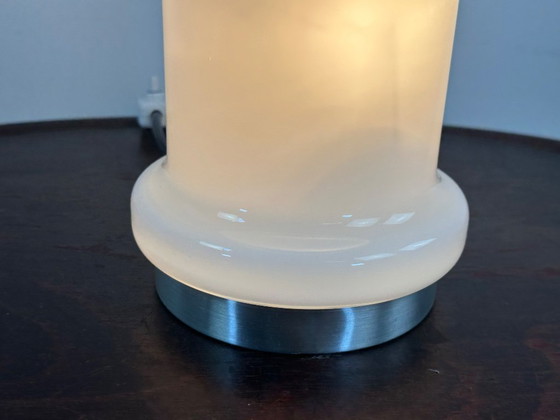 Image 1 of Vintage lamp van wit opaal Murano glas, Doria, Italië, 1970