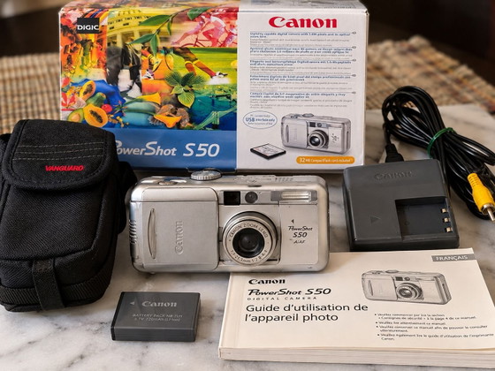 Canon powershot S50 – Fotografie, Metaal, Kunststof (photo 6 of 6)