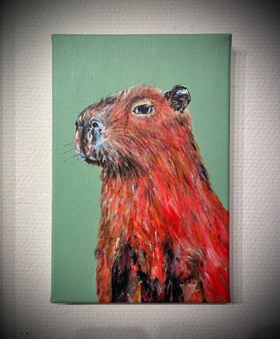 Image 1 of Porträt eines Wasserschweins