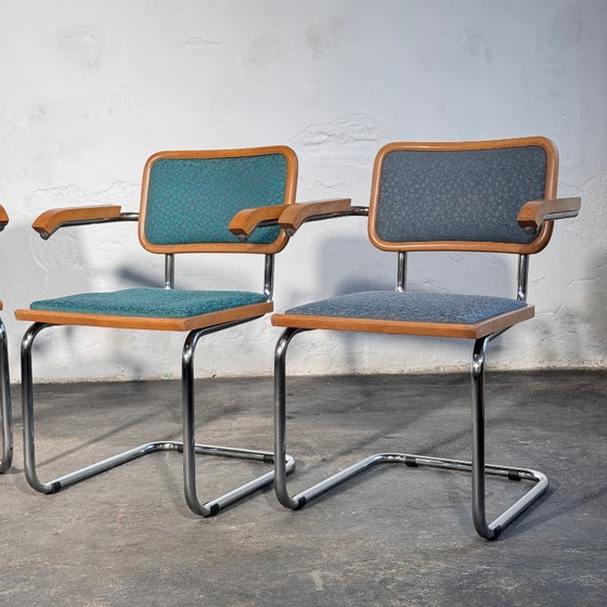 Image 1 of Ensemble de 4 chaises rembourrées de style Cesca par Stol Kamnik, années 1960