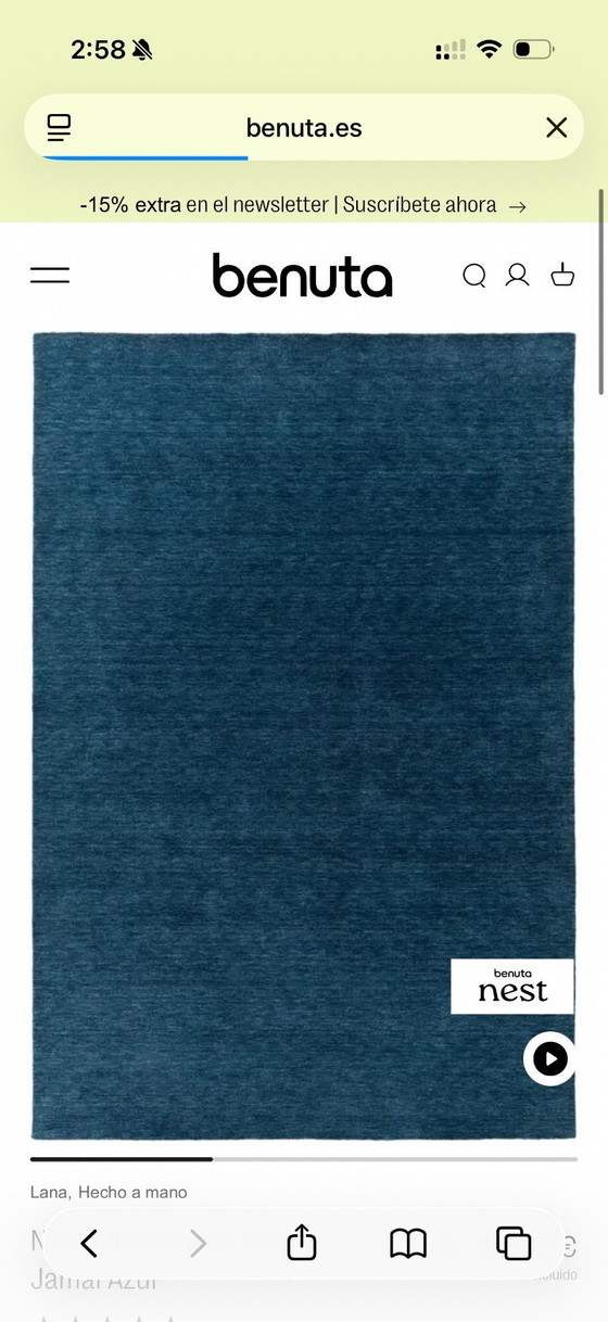 Tapis en laine bleu pétrole 250x350/300x400 – Benuta, Wool (photo 2 of 10)