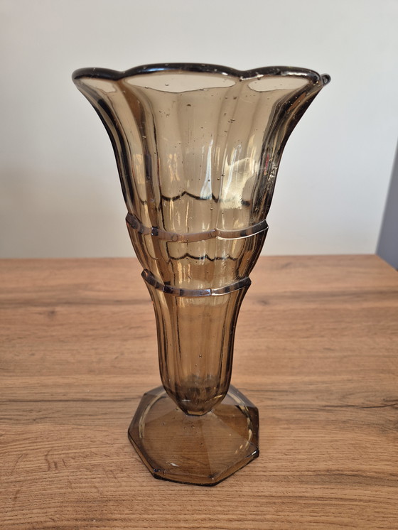 Image 1 of Jarrón de cristal Scalimont Art Déco