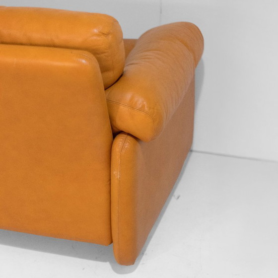 Image 1 of 1x divano grande in pelle marrone Coronado vintage del 1970 di Tobia Scarpa per C&B Italia