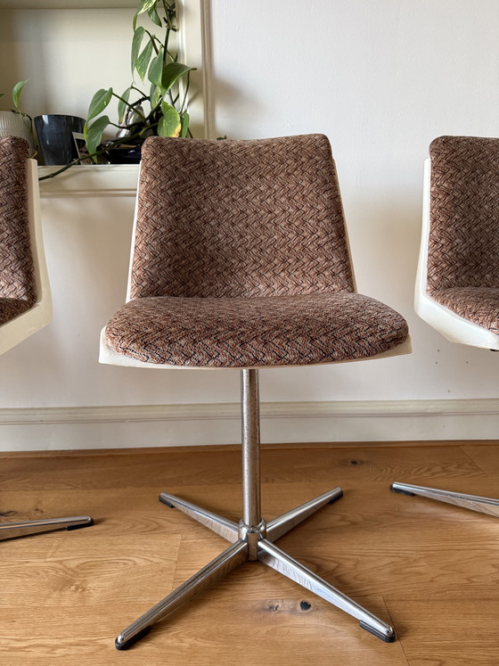 Image 1 of Vintage chrome swivel chairs