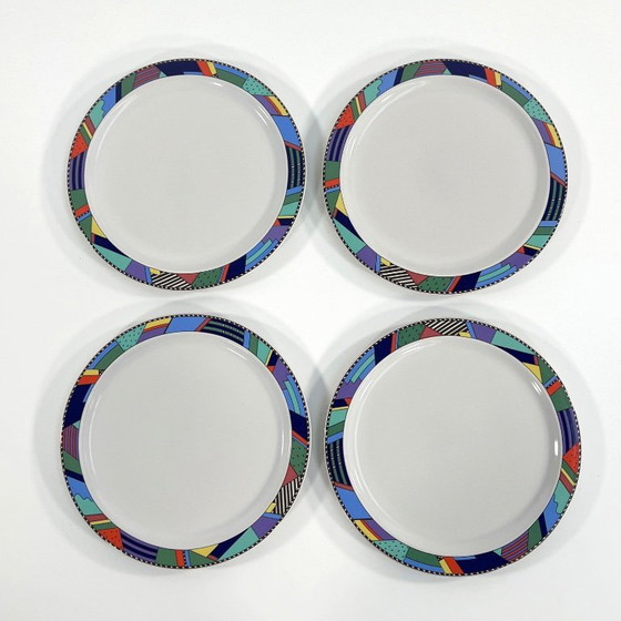 Image 1 of Conjunto de 4 platos Scenario Metropol de Barbara Brenner para Rosenthal, década de 1990