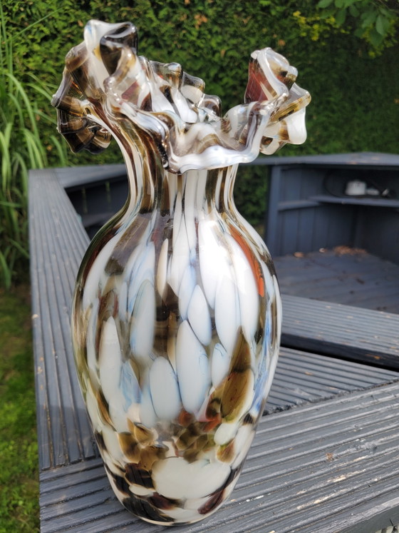 Image 1 of Large hand-blown Murano vase - Vintage - Italy 35 cm