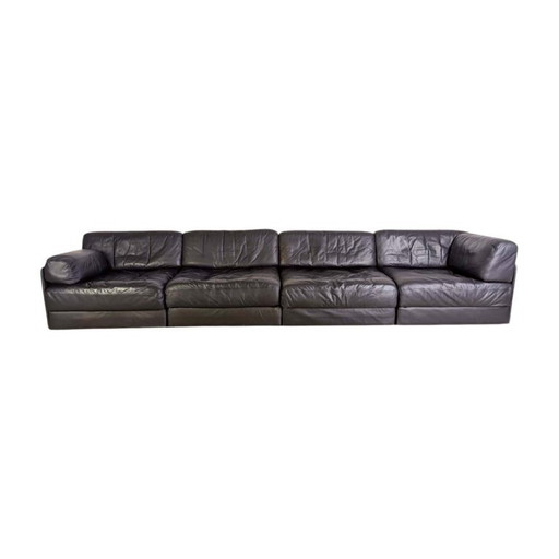 De Sede DS 76/78 modular sofa Midcentury design couch leather black