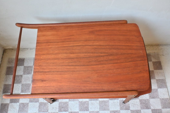 Image 1 of Vintage Teak Barcart Met Tijdschriftvak