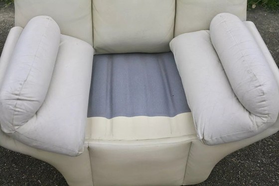 Image 1 of 2x "Space Age" leren fauteuils