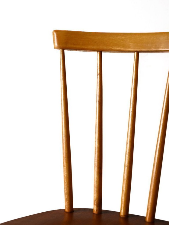 Image 1 of Paar skandinavische Stühle aus Buche und Teakholz aus den 1950er/60er Jahren, Typ Pinstol