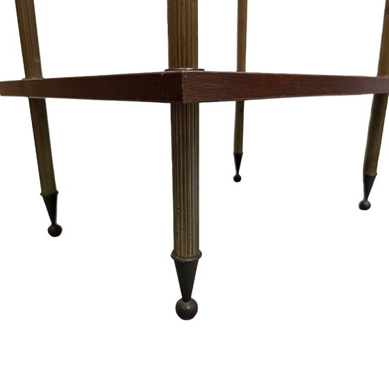 Frans Vintage Mid-Century Bijzettafeltje Met Lade, Jaren 50 – Wood (photo 7 of 7)