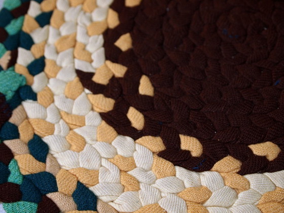 Image 1 of Tappeti antichi americani intrecciati, realizzati a mano, 38 cm (1,2 piedi), anni '40 - 1C459