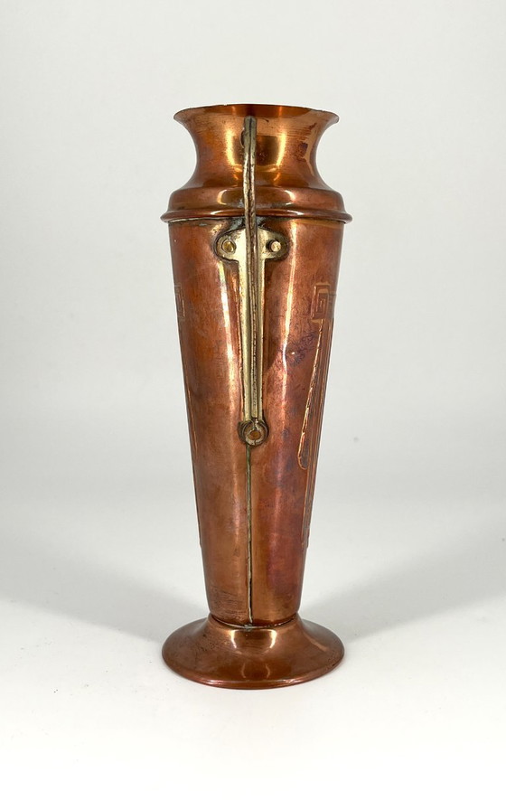 Image 1 of Decorative Copper Vase – Jugendstil / Art Nouveau Style, ca. 1900–1920