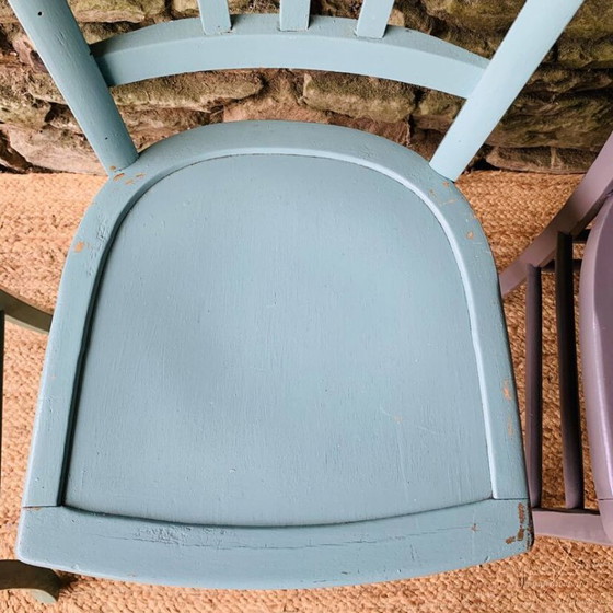 Image 1 of Set aus vier ungleichen Bistrostühlen