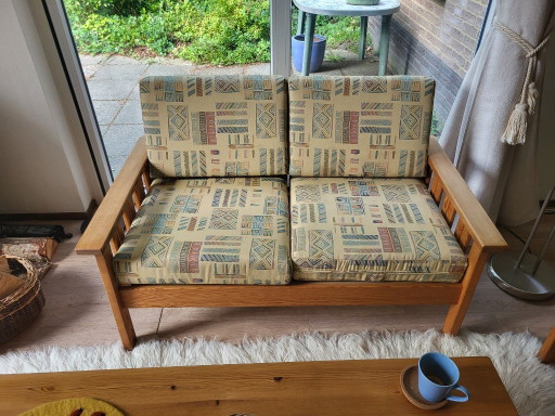 Ensemble de 2 canapés 2 places IKEA ARBOGA vintage – Pin design années 1980 – banken, Textile, Wood (photo 2 of 5)