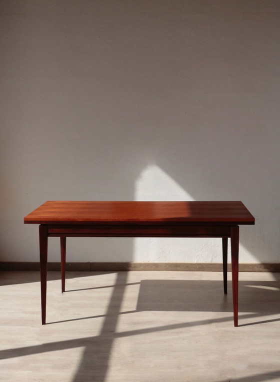 Image 1 of Vintage Teak & Afromosia Dining Table – Extendable Scandinavian Design