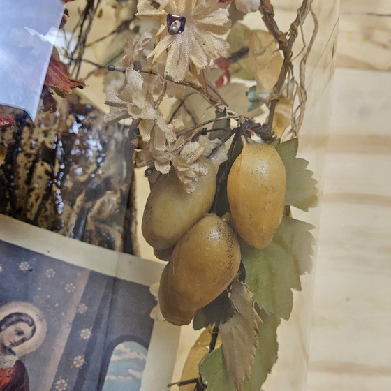 Image 1 of Sehr große antike Glocke mit Blumen Katholische Maria (Höhe:73cm) Vergine Santissima del Rosario (Itilan Glocke)