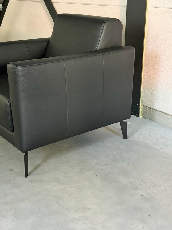 Rolf Benz Freistil 141 Armchair - as new – polished steel, Leather (photo 11 of 12)